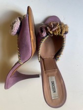 Vtg  Sexy Moschino mules heels shoes 38.5