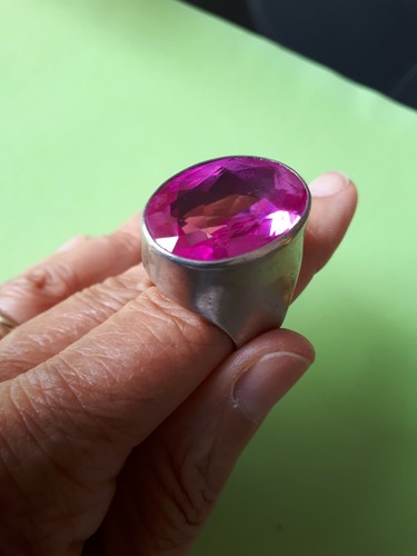 1970 bague argent massif - -,