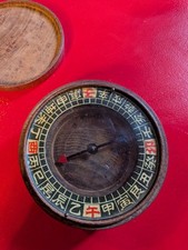 Authentique Luopan Ancien en Bois – Boussole Feng Shui Chinoise (5cm H)