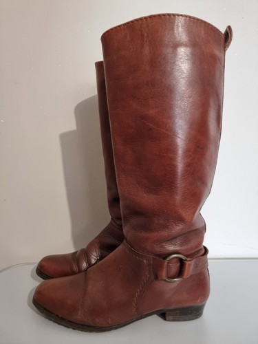 Vintage paire bottes cuir - paire,