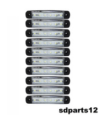10 X 24v Blanc Smd 6 Led Feux
