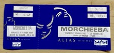 INVITATION 0104 Ticket De Concert MORCHEEBA Paris Divan Du Monde 1997 1st Tour