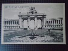 Old postcard Brussels Arcade du Cinquantenaire
