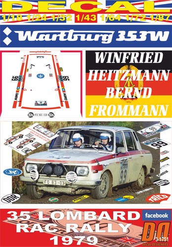 Decal wartburg 353 - decal,