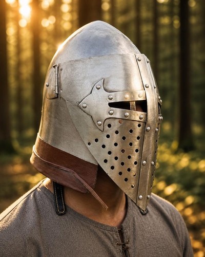 Casque chevalier acier - de,