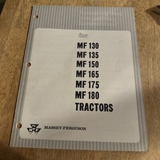 Massey Ferguson 1967 Mf 130,135,150,165,175,180 Tractors Assembly & Instructions