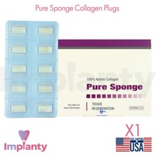 Dental Pure Sponge Collagen Plug Soft White Sterile Double Packaging Dentistry