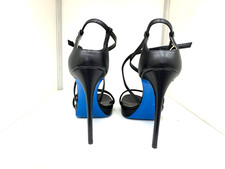 Loriblu 41 42 13cm Sexy Sandals Black leather high heel
