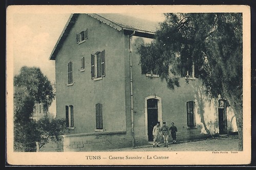 Cpa tunis caserne - caserne, saussier