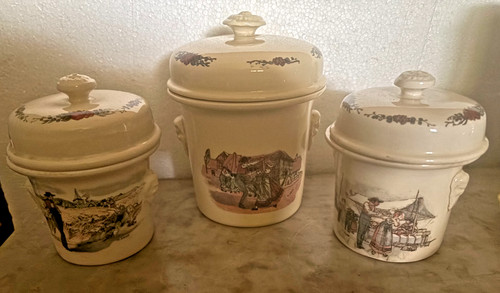 Lot terrines pots - terrines, foie