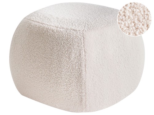 Pouf tissu bouclé - en, rond