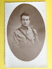 Carte Postale Photo Service MILITAIRE SOLDAT Uniforme du 1er Régiment