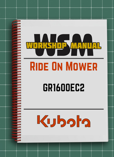 Kubota gr1600ec2 workshop - kubota, —