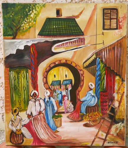 Grand tableau orientaliste - tableau,