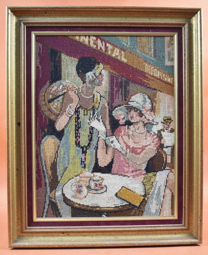 Dessin brodé canevas - brodé,