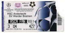 Ticket EC RSC Anderlecht - Werder Bremen 20.10.2004