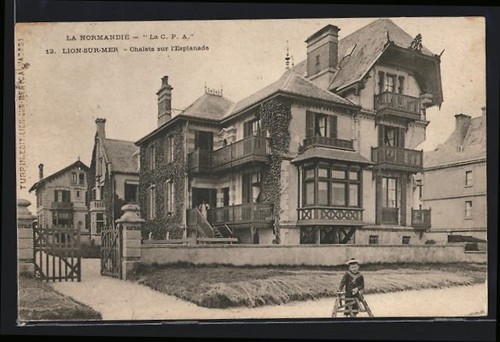 Cpa lion sur mer - chalets,