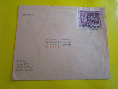 Lettre afrique congo belge - lettre, d'afrique