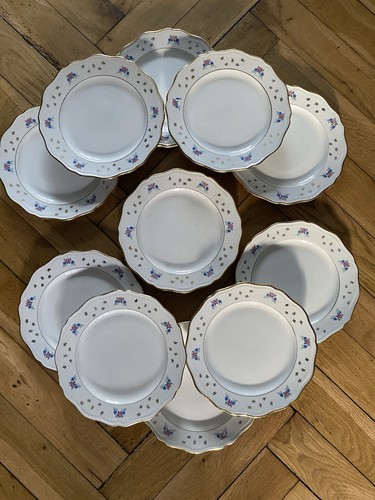 Lot assiettes fleuries - lot,