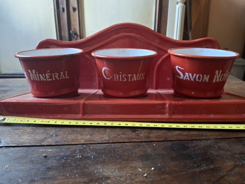 Porte savon ancien rouge - porte,