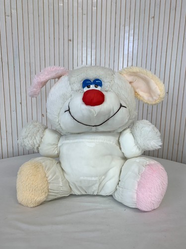 Peluche vintage chien blanc - chien,