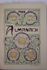✒ SPLENDIDE Henri CARUCHET Almanach 1900 1/30 japon aquarellé car CARUCHET