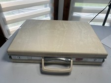 Vintage Samsonite Classic III Briefcase Attache Case 3-1/2" Thick White Marble