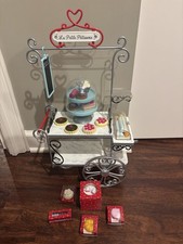 AMERICAN GIRL LA PETITE PATISSERIE French Pastry Bakery Cart with Accessories