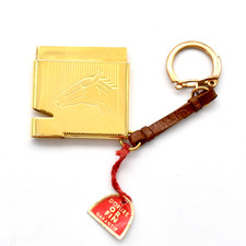 Longchamp keychain clamp PMU tickets horse racing third punch folding ticket