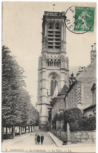 Fr02 soissons cathédrale tour - cathédrale,