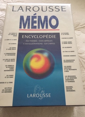 Encyclopedie larousse memo - larousse,