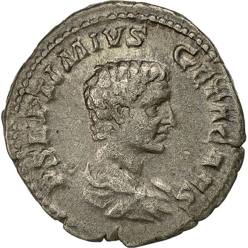 Monnaie geta denier - geta,, 209