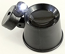 Magnifier - LED Illuminated Eye Loupe 10X 25mm Diam. PRO (EL10XLEDPRM)