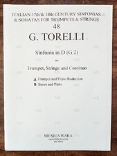 Partition trompette Giuseppe Torelli : Sinfonia en ré majeur G.2 Trompette...