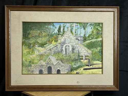 Huile sur toile chapelle saint - huile,