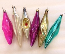 6 anciens ornements sapin de