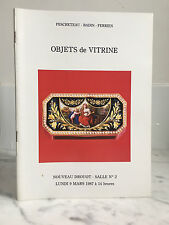 Catalogue de vente Objets de