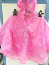 RIK Et ROK taille unique Fille : Imperméable Poncho à Capuche Rose