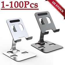 Universal Adjustable Metal Desk Tabletop Phone iPad Tablet Stand Foldable LOT