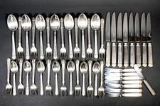 Christofle Aria Silverplate 6-PC Place Setting Spoon Fork Knife Lot 45x