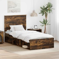Cadre de lit avec tête de lit Pin massif Lit Moderne en bois chambre vidaXL vida