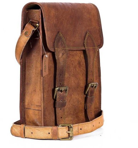 Sac cuir vintage besace - cuir,