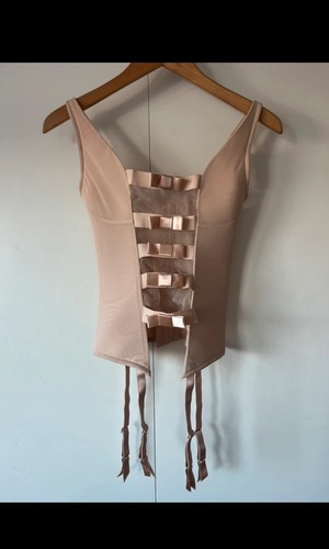 Corset rose poudré chantal - corset,