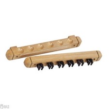 Porte-queues mural à clip 6 Queues chene clair de queue billard pool americain 