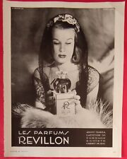 Advertising: 1938 Perfume Les PARFUMS REVILLON Paris & Cuisinière AGA