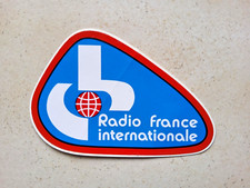 Vintage RADIO FRANCE INTERNATIONAL PARIS ORTF Antique Sticker Sticker
