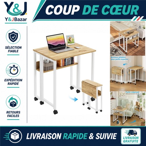Bureau pliable roulettes - pliable, à