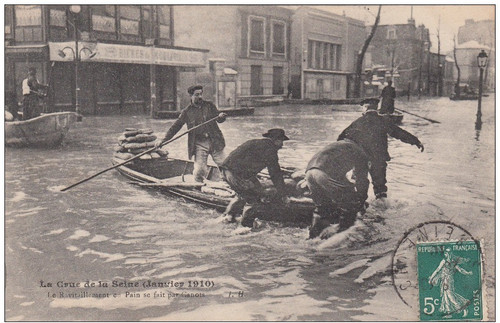Cpa crue de - la, seine