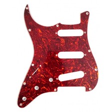 Pickguard Gaucher SSS Stratocaster Tortoise shell 2 ply 11 trous