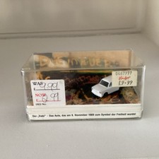 Hamleys Store 1989 Certified Berlin Wall Fragment Barbed Wire and Trabi Car  